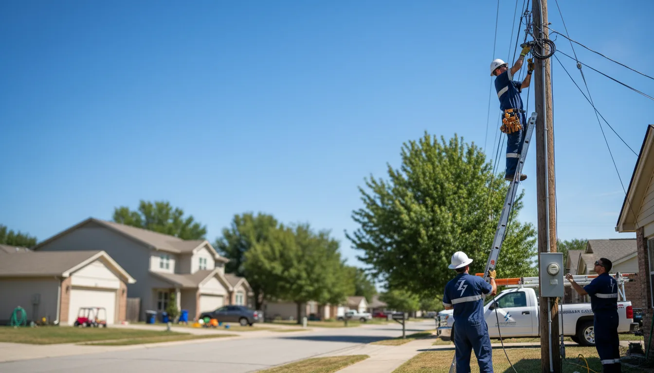Residential electrician providing installation services in Danville, OH